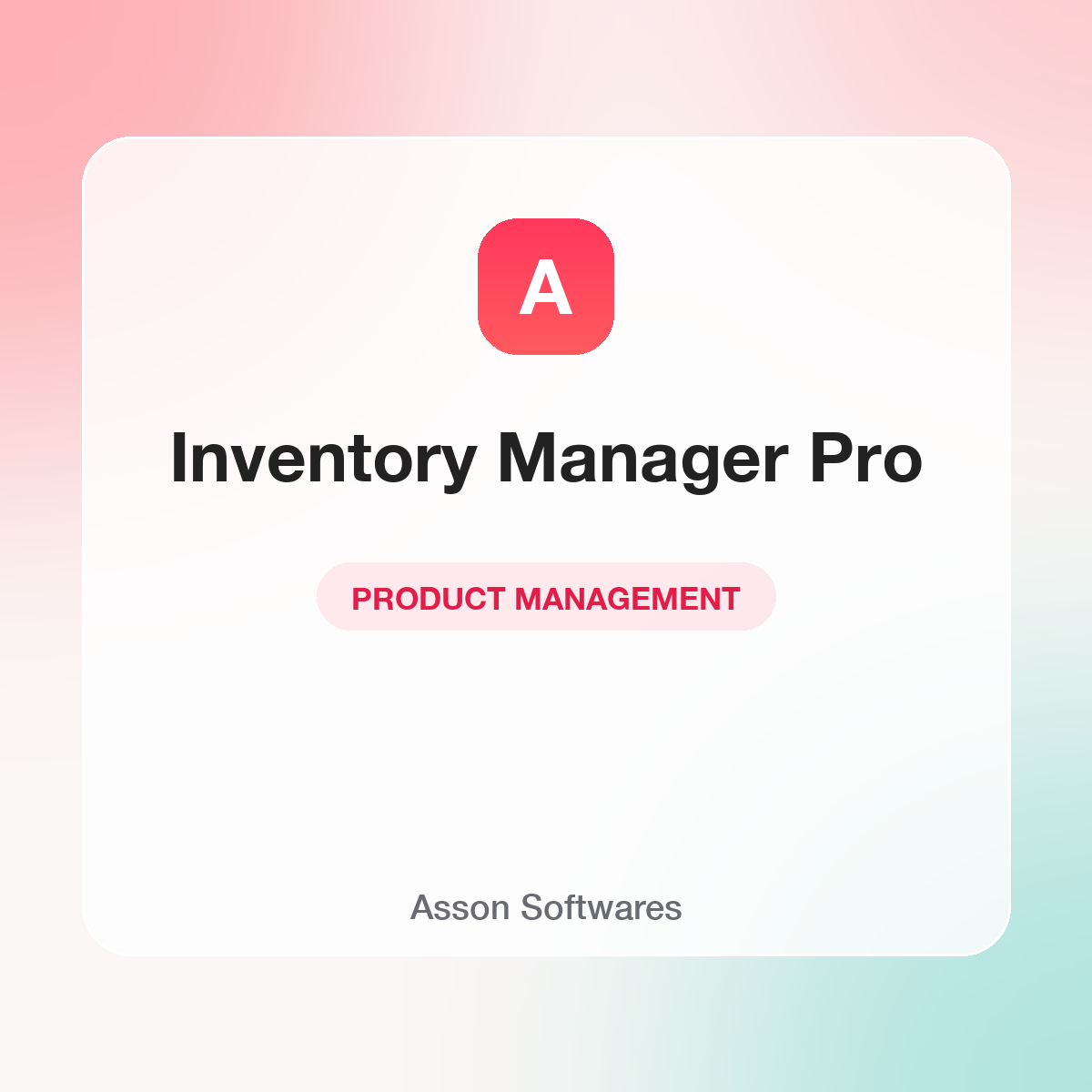 Inventory Manager Pro — Asson Softwares