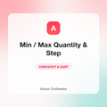 Min / Max Quantity & Step — Asson Softwares