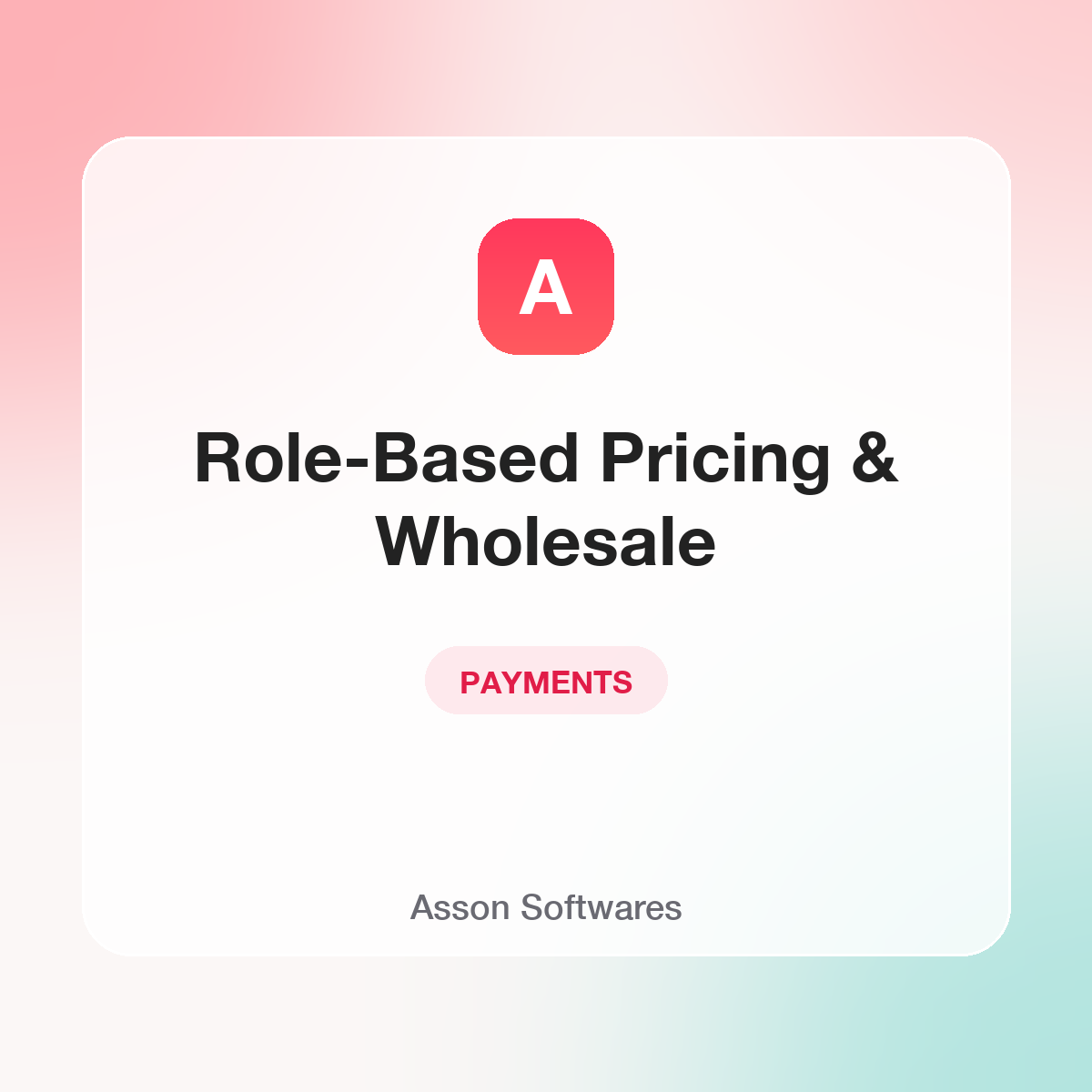 Role-Based Pricing & Wholesale — Asson Softwares