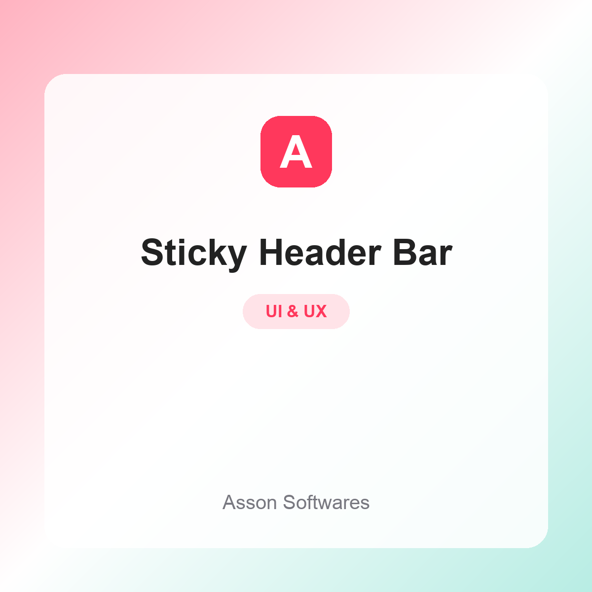 Sticky Header Bar