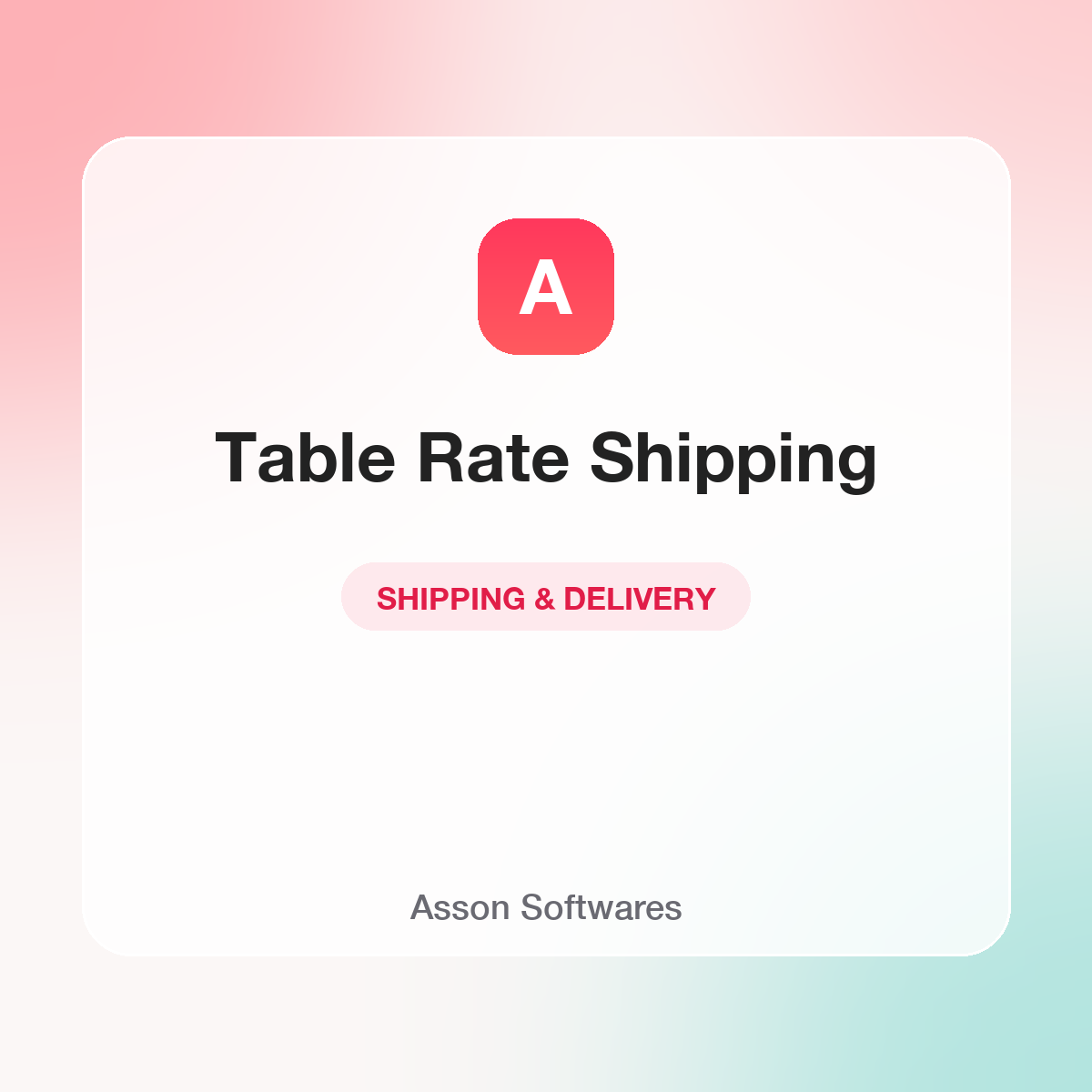 Table Rate Shipping — Asson Softwares