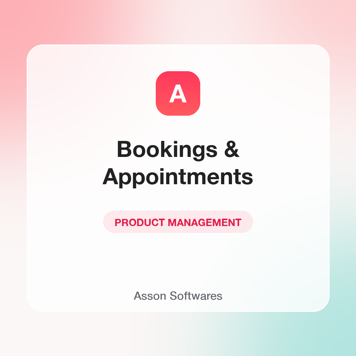 Bookings & Appointments — Asson Softwares